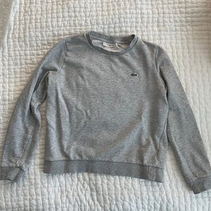 Gray Lacoste sweatshirt, size small